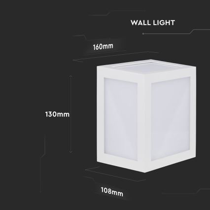 Applique a LED da esterno LED/12W/230V IP65 4000K bianco