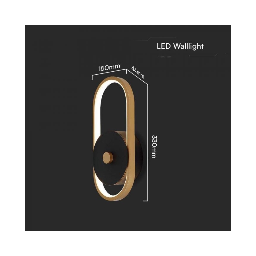 Applique a LED da esterno LED/15W/230V IP54 4000K ottone