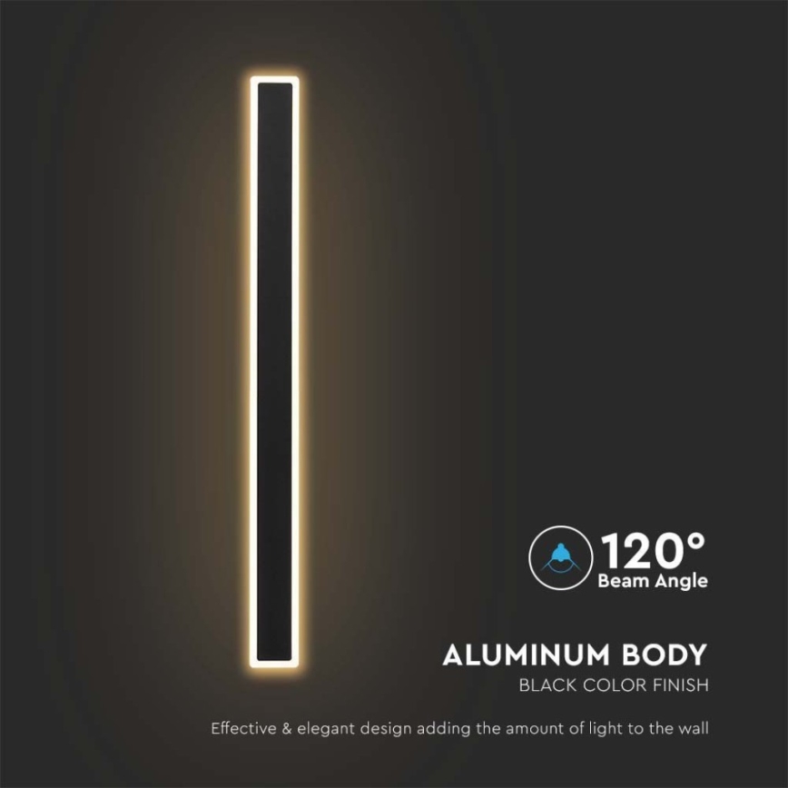 Applique a LED da esterno LED/17W/230V 3000K IP65 nero