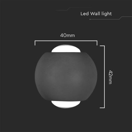 Applique a LED da esterno LED/2W/230V 3000K IP54 nero