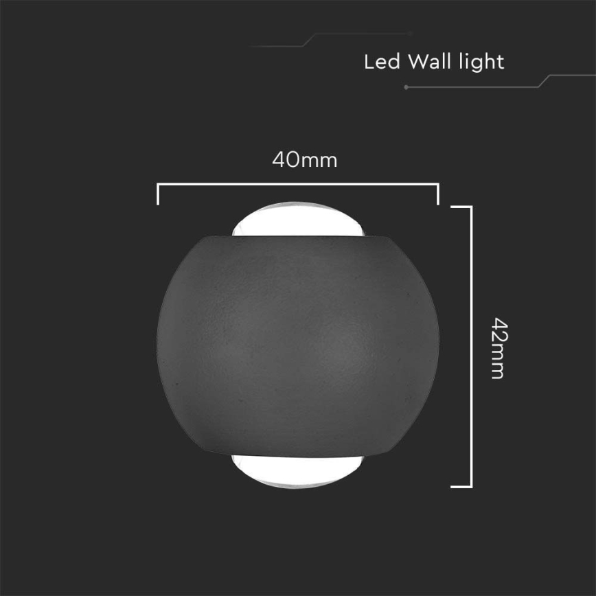 Applique a LED da esterno LED/2W/230V 3000K IP54 nero