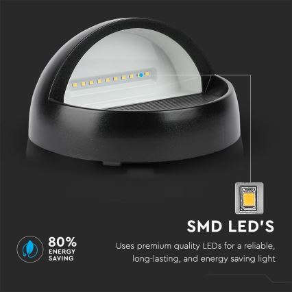 Applique a LED da esterno LED/3W/230V 4000K IP65 nero