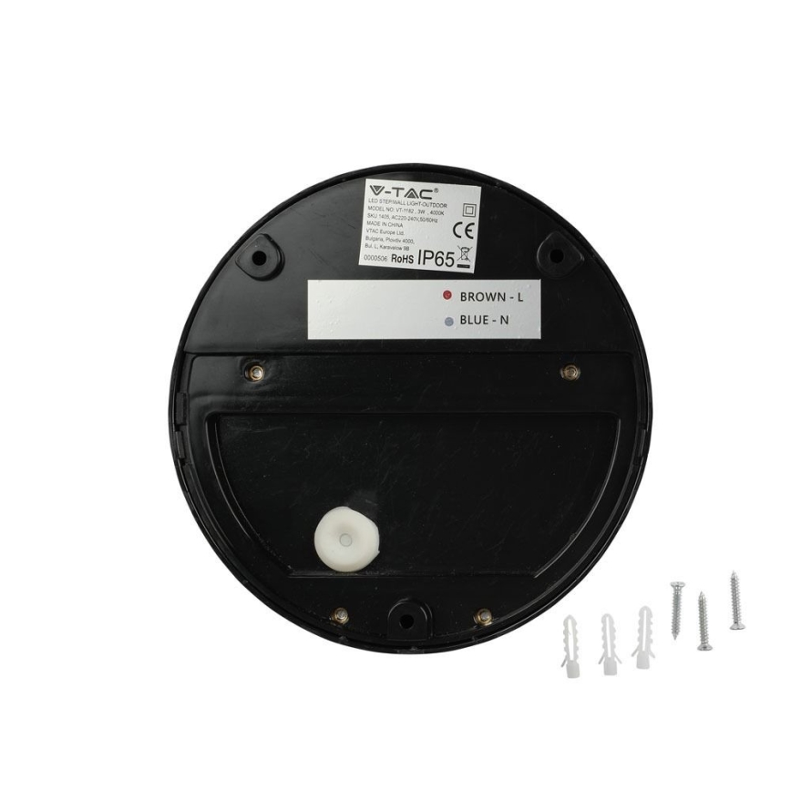 Applique a LED da esterno LED/3W/230V 4000K IP65 nero