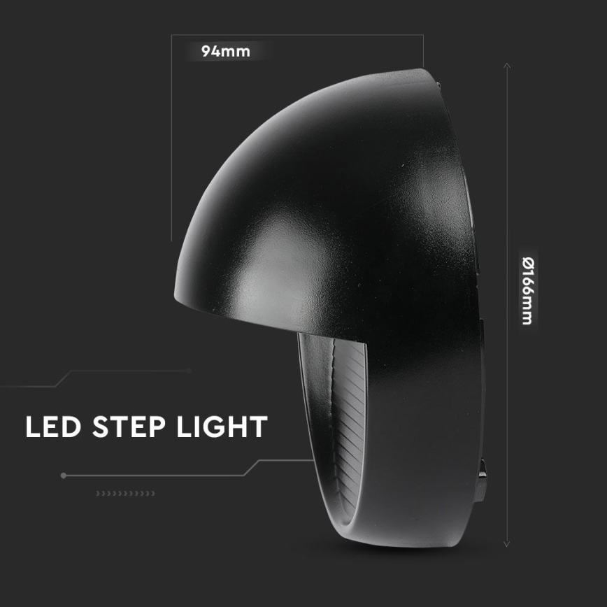 Applique a LED da esterno LED/3W/230V 4000K IP65 nero