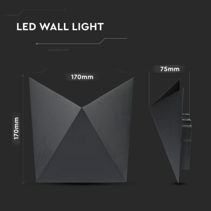 Applique a LED da esterno LED/5W/230V 3000K IP65 nero
