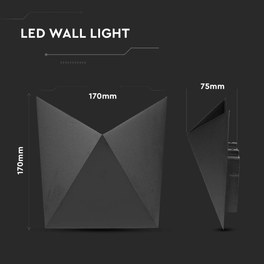 Applique a LED da esterno LED/5W/230V 4000K IP65 nero