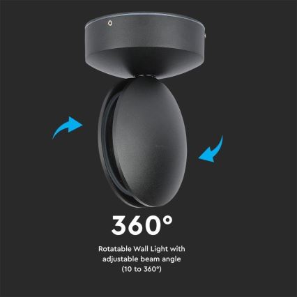 LED da esterno wall flexible chiaro LED/7W/230V 3000K IP65 nero