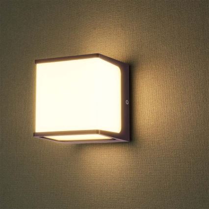 Applique a LED da esterno LED/8W/230V IP65 4000K marrone