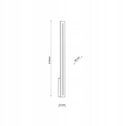 Applique a LED da esterno LINEA LED/12W/230V IP65 61 cm antracite