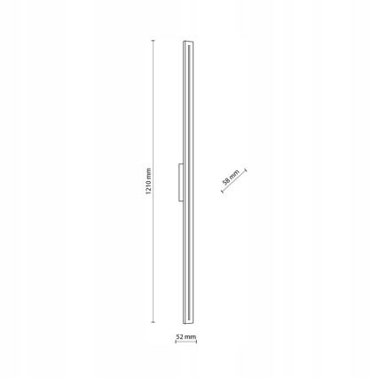 Applique a LED da esterno LINEA LED/30W/230V IP65 121 cm antracite
