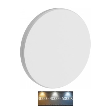 Applique a LED da esterno PIATTA LED/18W/230V 3000/4000/6000K diametro 25 cm IP44 bianco