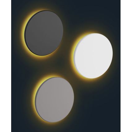 Applique a LED da esterno PIATTA LED/18W/230V 3000/4000/6000K diametro 25 cm IP44 grigio