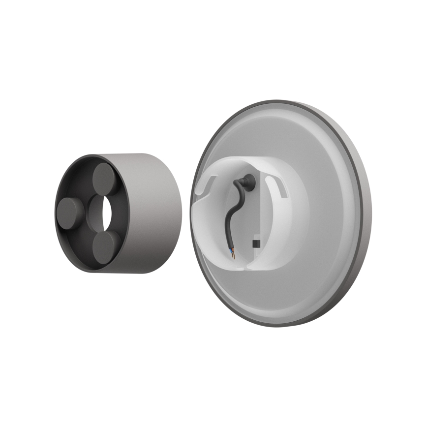 Applique a LED da esterno PIATTA LED/18W/230V 3000/4000/6000K diametro 25 cm IP44 grigio