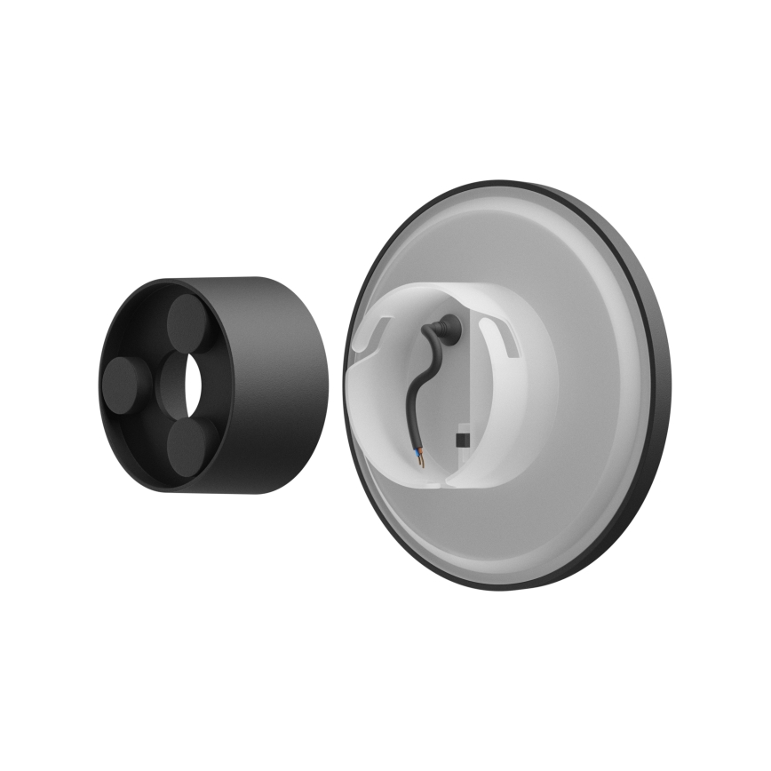 Applique a LED da esterno PIATTA LED/18W/230V 3000/4000/6000K diametro 25 cm IP44 nero