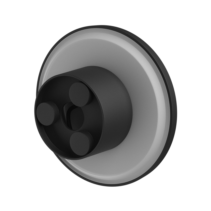 Applique a LED da esterno PIATTA LED/18W/230V 3000/4000/6000K diametro 25 cm IP44 nero