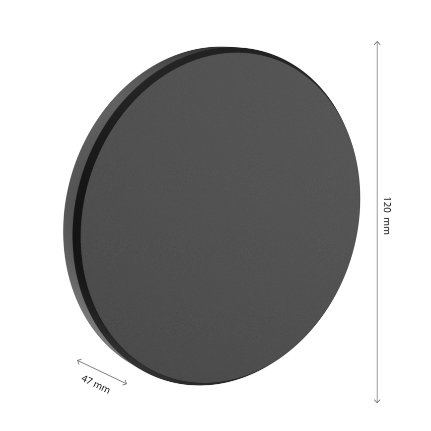 Applique a LED da esterno PIATTA LED/18W/230V 3000/4000/6000K diametro 25 cm IP44 nero