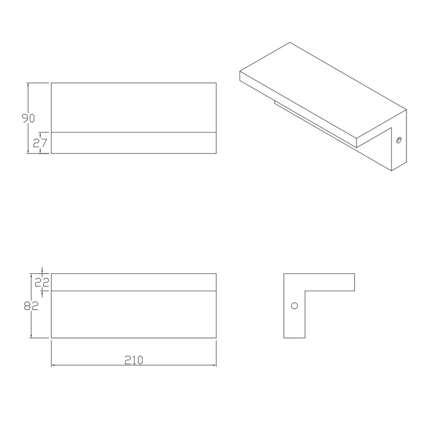 Applique a LED da esterno TESA LED/10W/230V IP54 nero