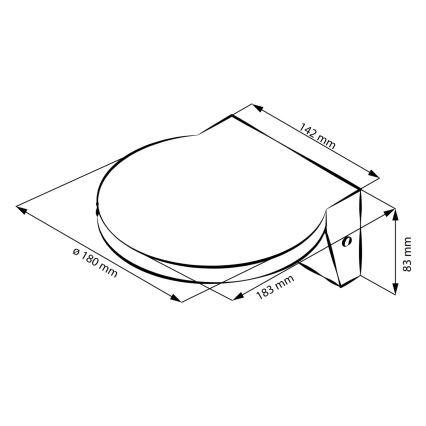 Applique a LED da esterno TESA LED/10W/230V IP54 nero