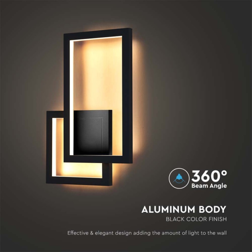 Applique a LED LED/20W/230V 3000K nero