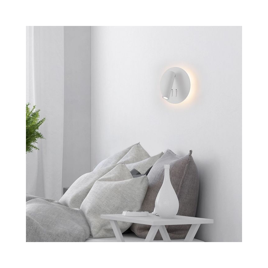 Applique a LED LED/3W/230V + LED/6W/230V 3000K bianco