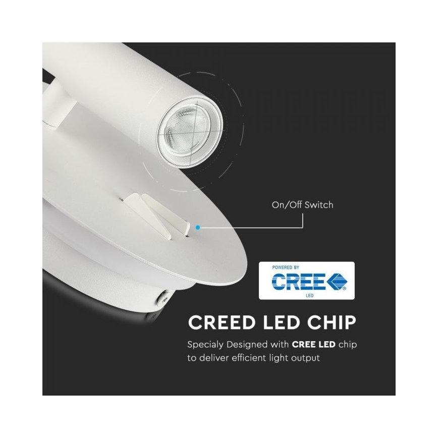 Applique a LED LED/3W/230V + LED/6W/230V 3000K bianco