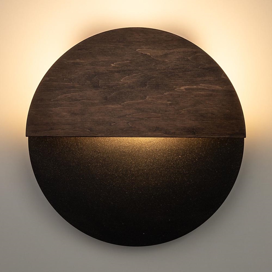 Applique a LED LUNA LED/7W/230V diametro 26 cm nero/marrone