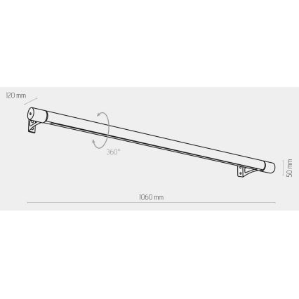 Applique a LED ROLLO LED/30W/230V legno