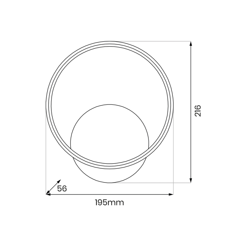 Applique a LED ROTONDA LED/7W/230V oro