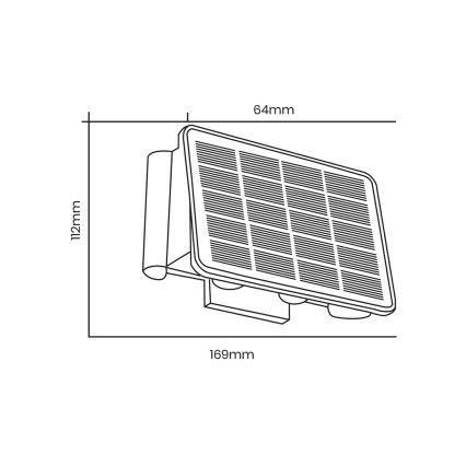 Applique a LED solare ALF LED/4W/1300 mAh 3000K IP54 nero
