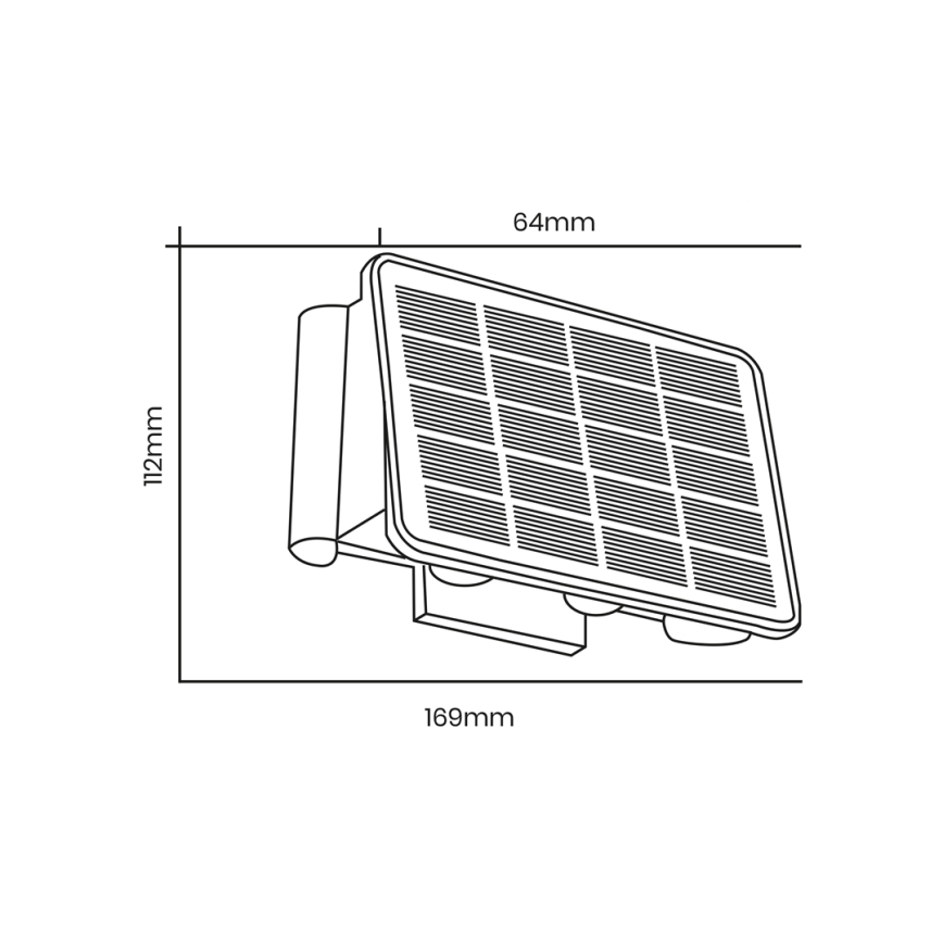 Applique a LED solare ALF LED/4W/1300 mAh 3000K IP54 nero