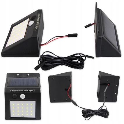 Applique a LED solare con sensore e pannello esterno LED/0,55W/3,7V 1200 mAh IP65