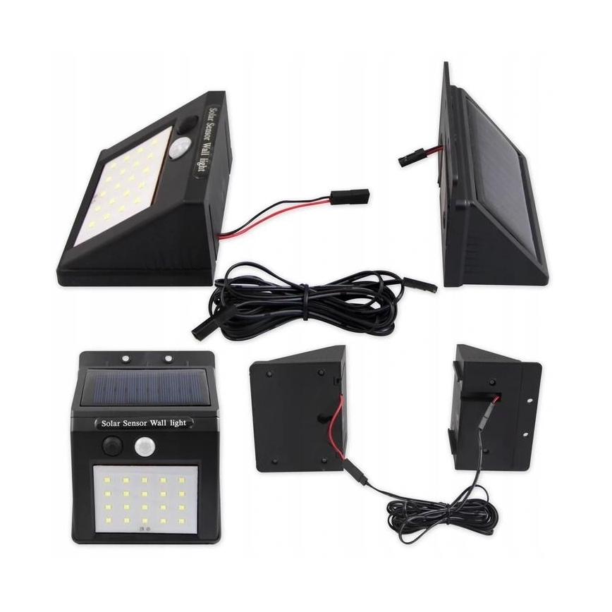 Applique a LED solare con sensore e pannello esterno LED/0,55W/3,7V 1200 mAh IP65