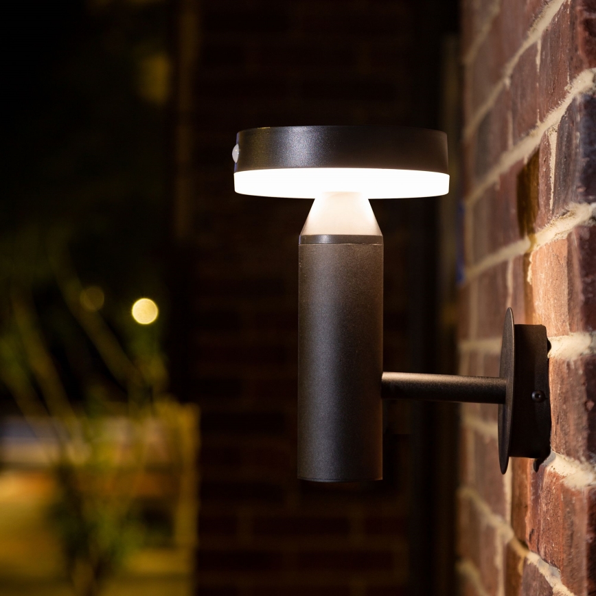 Applique a LED solare con sensore GWINEA LED/4,5W/3,7V 2000 mAh IP44 nero