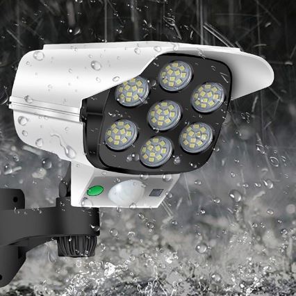LED Telecamera di sicurezza fittizia solare con sensore KAMERA LED/1W/3,7V 1200 mAh IP44 + telecomando