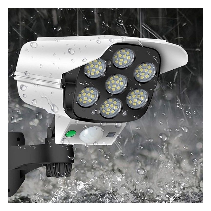 LED Telecamera di sicurezza fittizia solare con sensore KAMERA LED/1W/3,7V 1200 mAh IP44 + telecomando