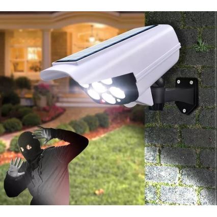 LED Telecamera di sicurezza fittizia solare con sensore KAMERA LED/1W/3,7V 1200 mAh IP44 + telecomando