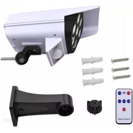 LED Telecamera di sicurezza fittizia solare con sensore KAMERA LED/1W/3,7V 1200 mAh IP44 + telecomando
