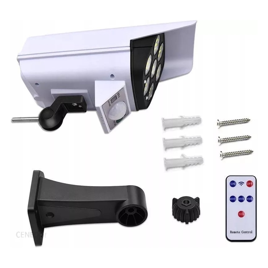 LED Telecamera di sicurezza fittizia solare con sensore KAMERA LED/1W/3,7V 1200 mAh IP44 + telecomando