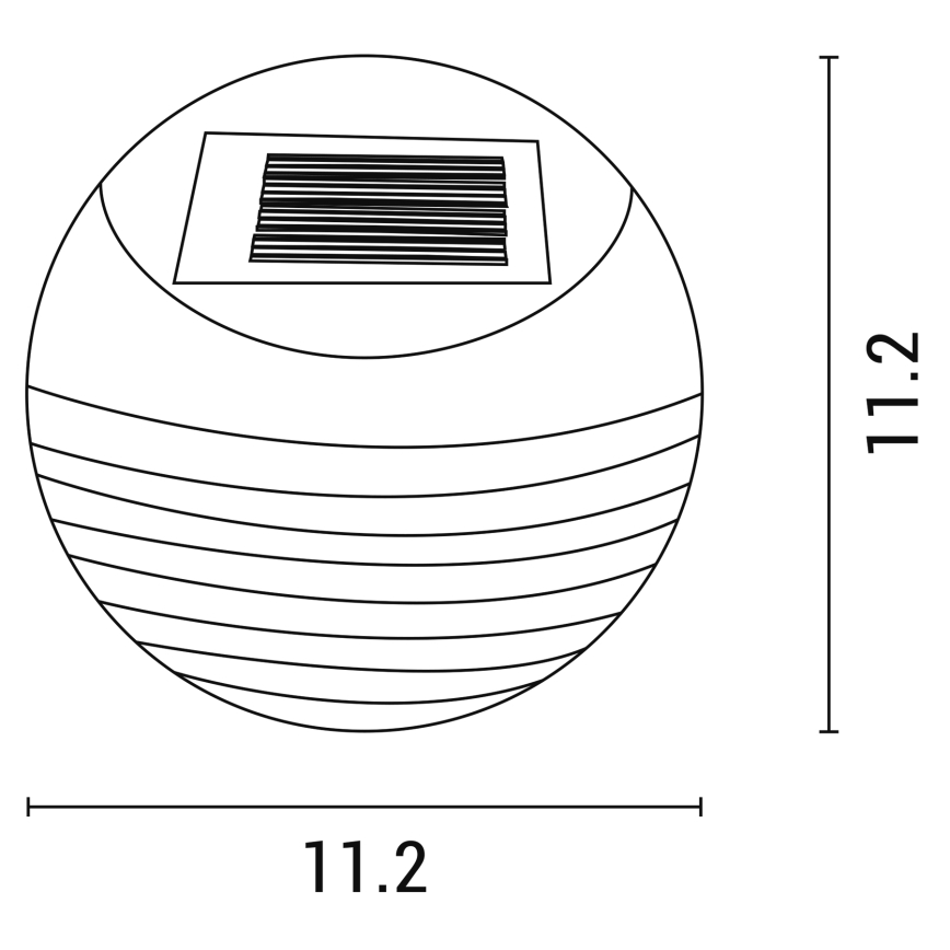 Applique a LED solare con sensore LED/0,06W/1,2V 200mAh 3000K IP44