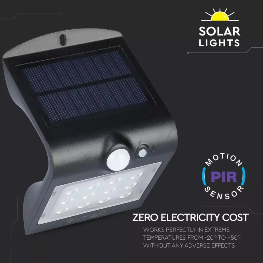 Applique a LED solare con sensore LED/1.5W/3,7V IP65 1200 mAh