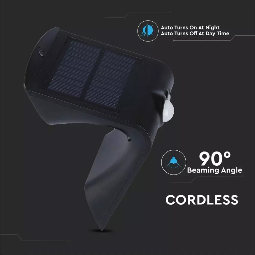 Applique a LED solare con sensore LED/1.5W/3,7V IP65 1200 mAh
