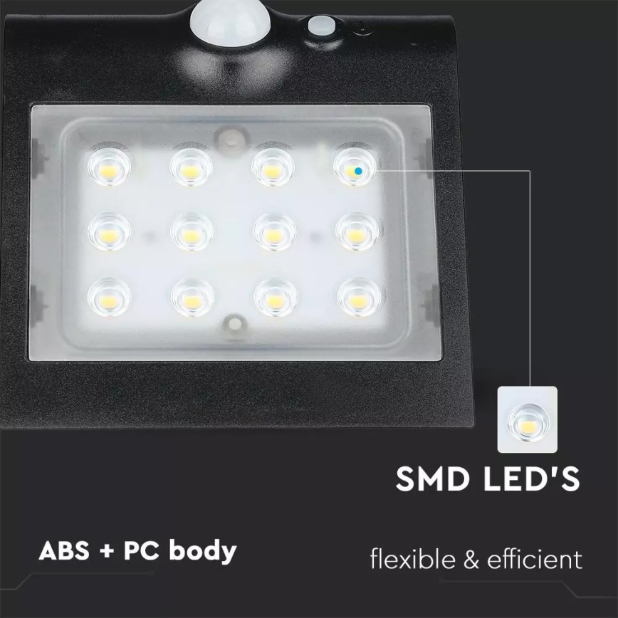 Applique a LED solare con sensore LED/1.5W/3,7V IP65 1200 mAh