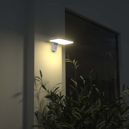 Applique a LED solare con sensore LED/15W/3,2V 4000K/6000K IP65 bianco