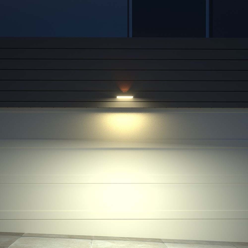 Applique a LED solare con sensore LED/3W/3,7V 3000K/4000K IP65 1200 mAh nero