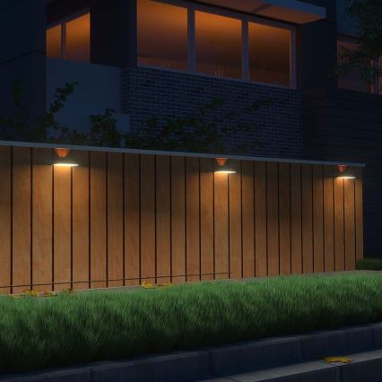 Applique a LED solare con sensore LED/3W/3,7V 3000K/4000K IP65 1200 mAh nero