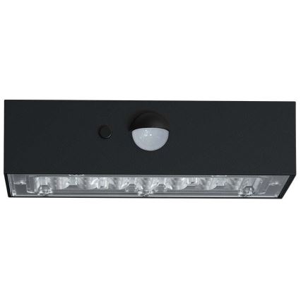 Applique a LED solare con sensore LED/3W/3,7V 3000K/4000K IP65 1200 mAh nero
