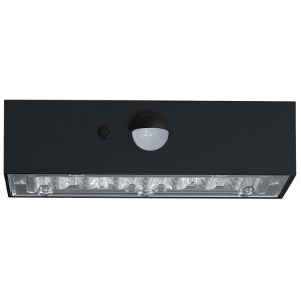 Applique a LED solare con sensore LED/3W/3,7V 3000K/4000K IP65 nero