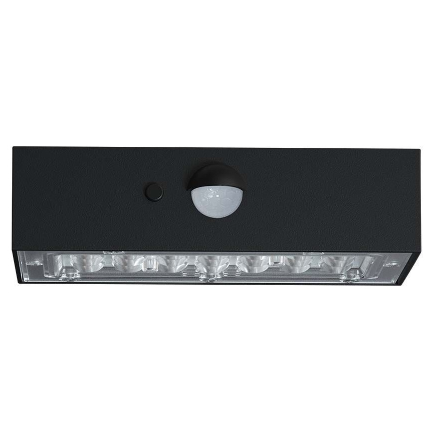 Applique a LED solare con sensore LED/3W/3,7V 3000K/4000K IP65 1200 mAh nero