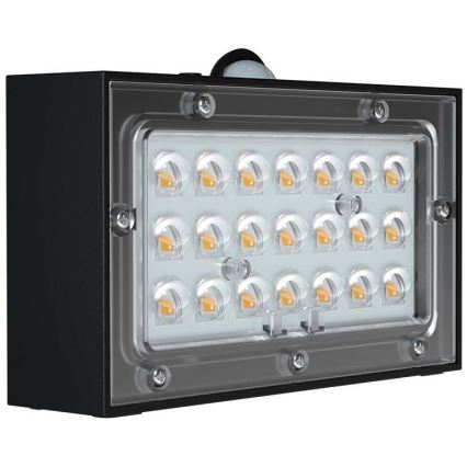 Applique a LED solare con sensore LED/3W/3,7V 3000K/4000K IP65 nero