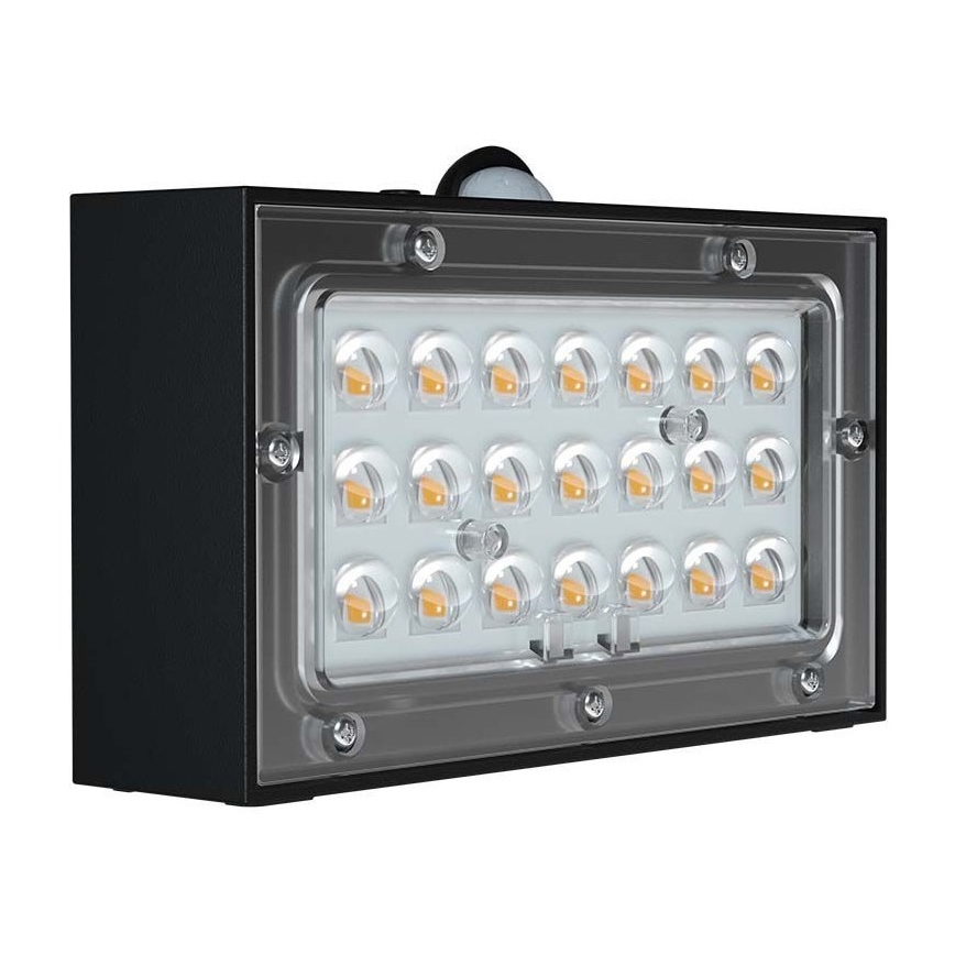 Applique a LED solare con sensore LED/3W/3,7V 3000K/4000K IP65 1200 mAh nero